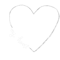 evahussainart love heart white i love you Sticker
