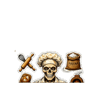 Skull Preparar Sticker