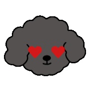 Poodle 喜歡 Sticker
