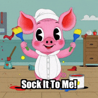 Joy Sock It To Me GIF by The Pigasso