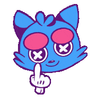 artyandchikle cat gato lengua faker Sticker