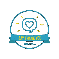 Heart Thank You Sticker by DryJuly
