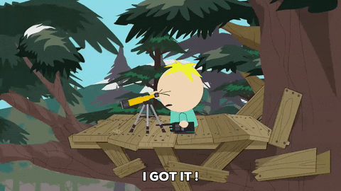 butters stotch telescope GIF by South Park 