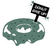 Monday Motivation Donut Give Up Sticker by Fun and healthy food by Anne