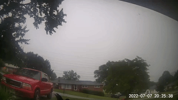 Dramatic Tennessee Lightning Captured in Security Footage