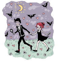 vampirehighschool love anime halloween romance Sticker