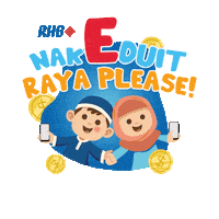 RHBGroupMY money bank hari raya selamat hari raya Sticker