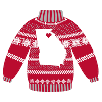 Georgia Bulldogs Happy Holidays Sticker by University of Georgia