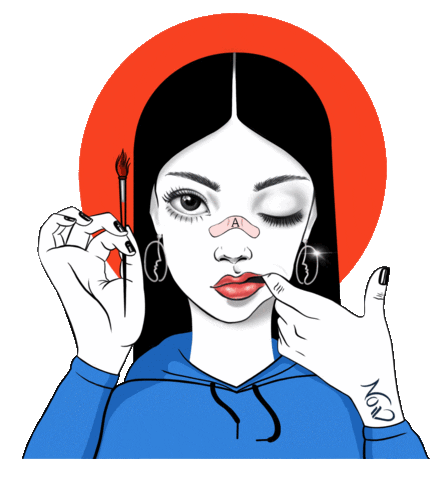 AllaAris giphyupload art girl artist Sticker