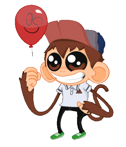 monkey balloon Sticker