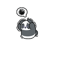 anirollz tired panda stressed anirollz Sticker