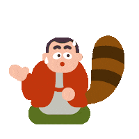 Raccoon Dog Tanuki Sticker by Where to go in Japan?