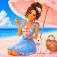 White Cat Summer GIF