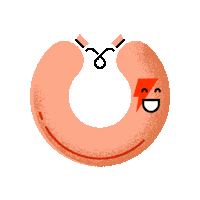 Party Bowie Sticker by Saarmoji