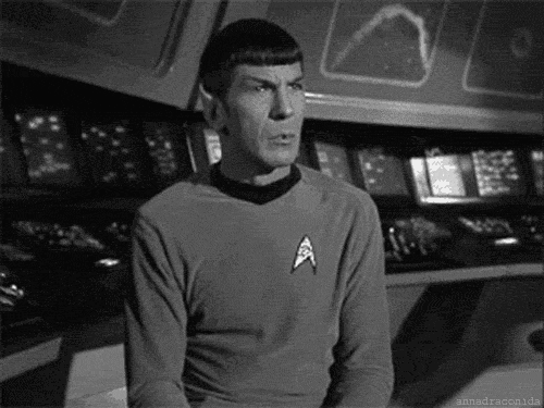black and white spock GIF