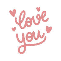 tiposdagio love hearts love you lettering Sticker
