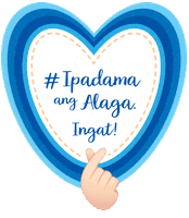 Biogesic care fh fingerheart blueheart Sticker