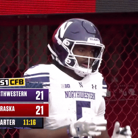 College Football Kiss GIF by Northwestern Athletics