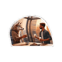 Wolffkraftwolf london wolf wolves design studio Sticker
