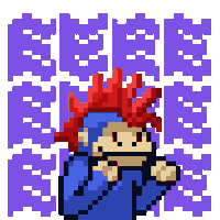 Excited Pixel Sticker by SMOL
