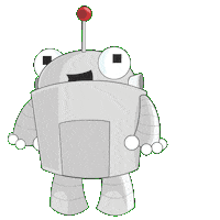 Robot Dancing Sticker by Moz