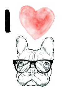 caponethedog love dogs bulldog frances i love dog love frenchie Sticker