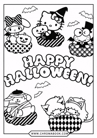 Hello Kitty Halloween GIF by Chromabook