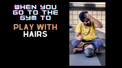 rahul_basak giphyupload hair play gym time GIF