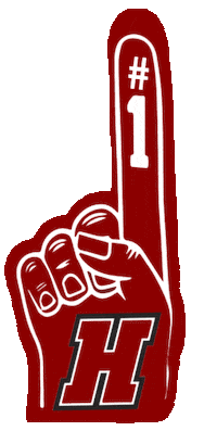 Number One Foam Finger Sticker by Haverford College