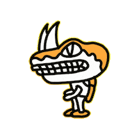 Dino Sticker by Dan Flow Art