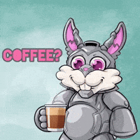 Want Some Coffee GIF by Robotic Rabbit Syndicate