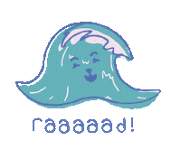Surfs Up Dog Wave Sticker