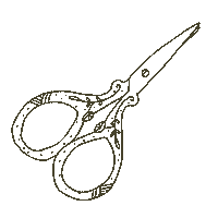 threadedbytatum sewing scissors stitch embroidery Sticker