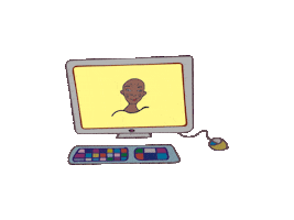 Talking Brown Skin Girl Sticker