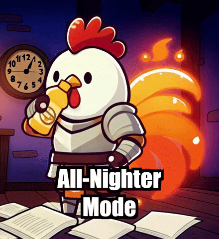 Late Night Study GIF by Zorooster