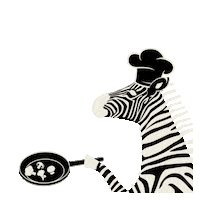 Zebra Cooking Sticker by Michelle Rago Destinations