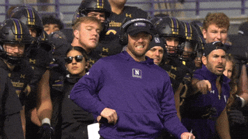 Celebrate Lets Go GIF by Northwestern Athletics