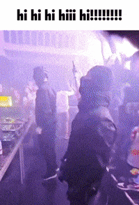 Wobo dancing hello hi jump GIF