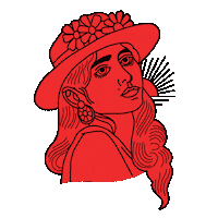 Lady In Red Girl Crying Sticker by Love Tattoos