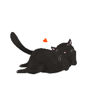 Cat Love Sticker by Lara Paulussen