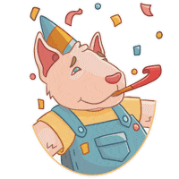 Happy Dog Sticker