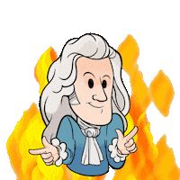 Fire Newton Sticker by MegaGeex