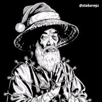 Santa Hat Christmas Lights GIF