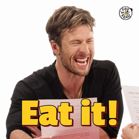 Eat It Glen Powell GIF by First We Feast