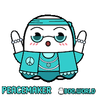 Flower Power Ghost Sticker by Boo