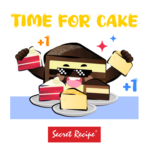 secretrecipemy giphyupload cake secretrecipe caketime Sticker