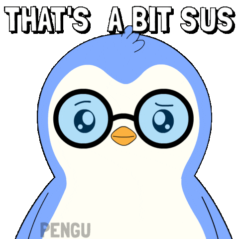 Suspicious Penguin Sticker by Pudgy Penguins