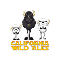 californiawildales star wars monster wild craft beer Sticker