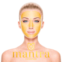 gold mask Sticker by Mantra Cosmetics
