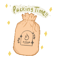 ainaasyari time gift packing bungkus Sticker